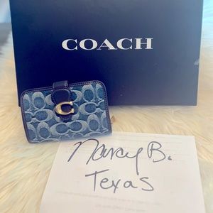COACH Tabby Medium Wallet In Signature Denim